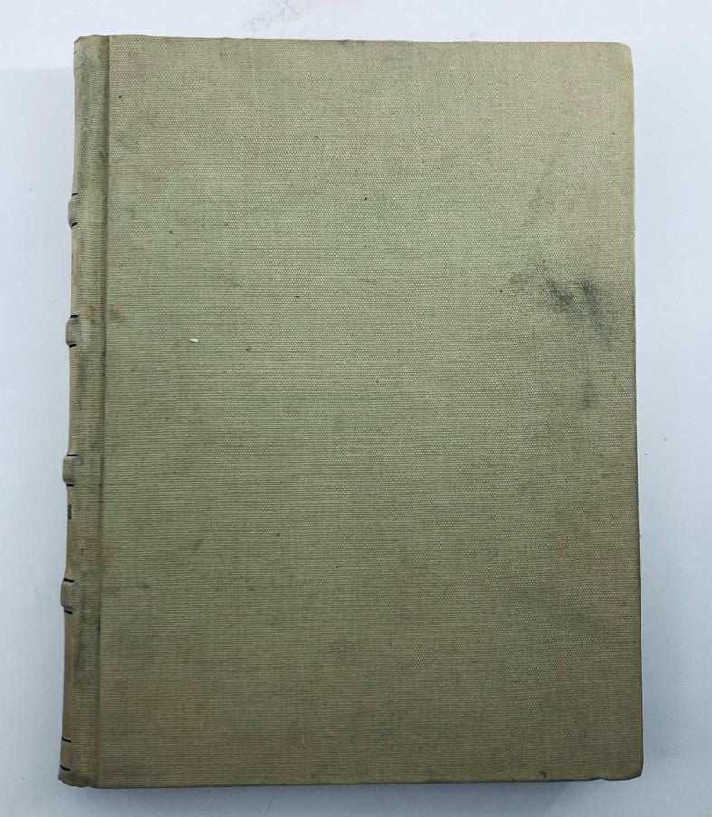 Back view of the VTG 1938 Bound Life Magazine showcasing its vintage fabric cover.