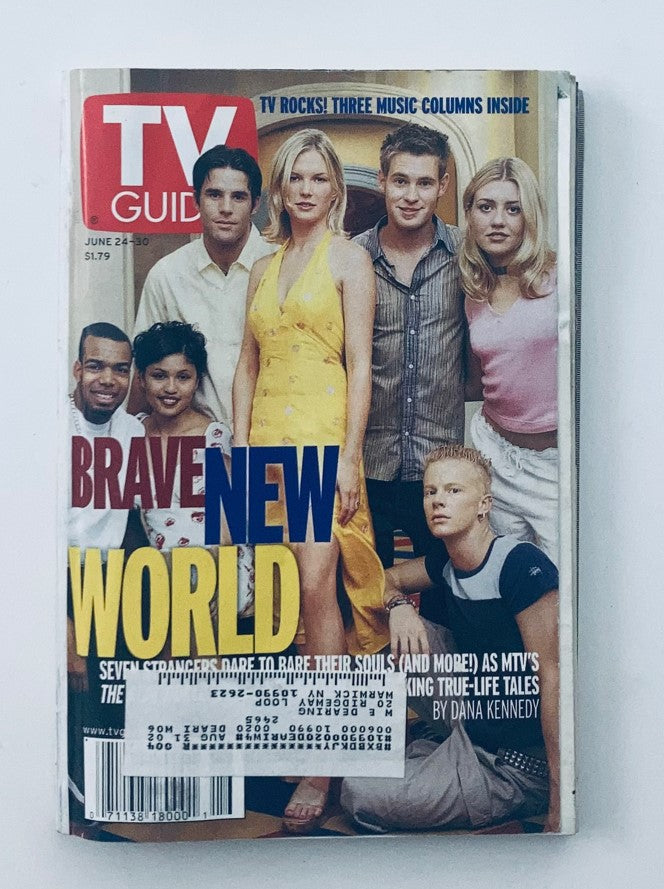 TV Guide Magazine cover from June 24, 2000 featuring 'Brave New World' with cast members, highlighting classic television shows from that era.