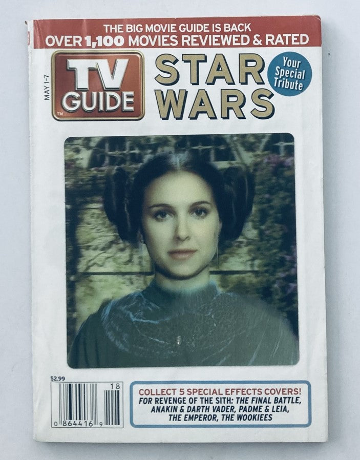TV Guide Magazine May 1 2005 featuring Natalie Portman on the cover, highlighting pop culture and media of the mid-2000s. This collectible magazine captures an iconic moment in television history.
