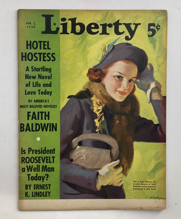 Vintage Liberty Magazine April 2 1938 Judy Gillmore and Faith Baldwin No Label