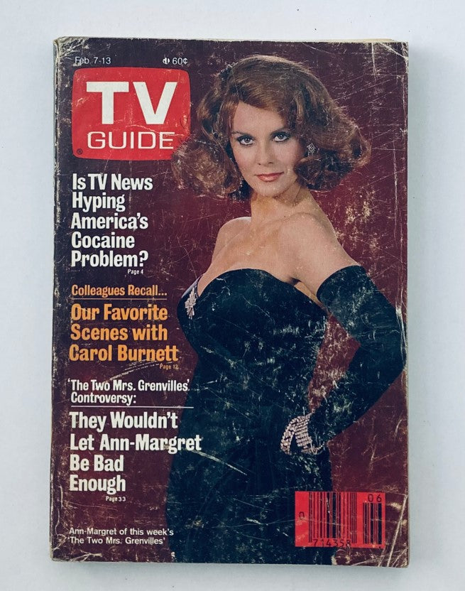 TV Guide Magazine February 7 1987 featuring Ann-Margret on the cover, discussing topics like America's cocaine problem and notable entertainment events. Vintage magazine in good condition.