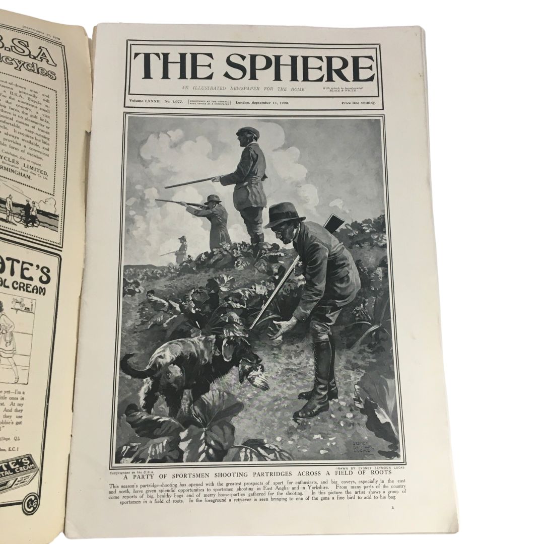 The Sphere Newspaper September 11 1920 A Party of Sportsmen Shooting Partridges