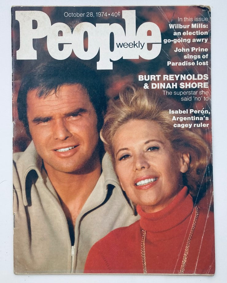 Vintage People Weekly Magazine October 28 1974 Burt Reynolds & Dinah Shore No Label