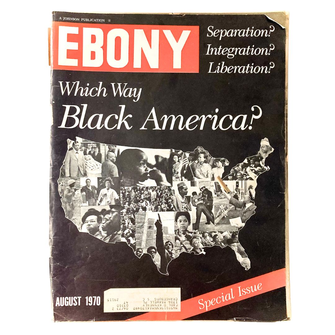 Vintage Ebony Magazine August 1970 Which Way Black America?