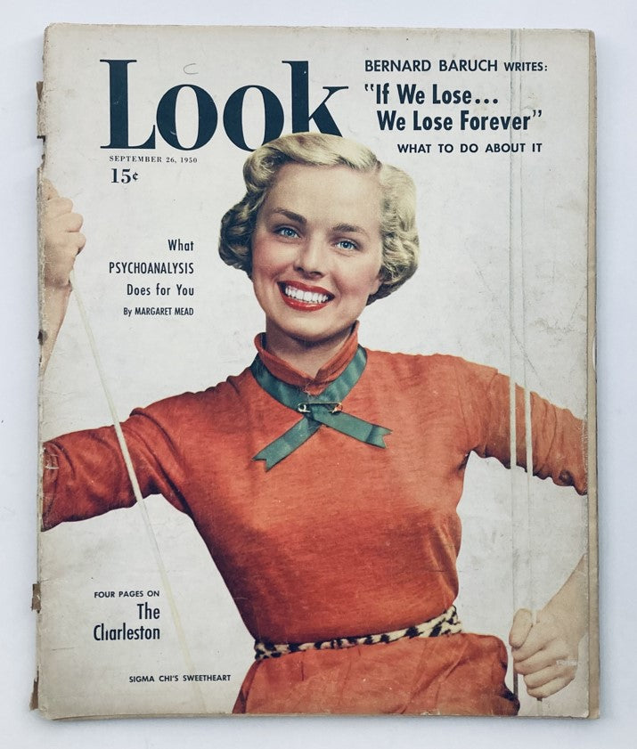Cover of VTG Look Magazine September 26 1950 featuring Dorothy Grover, showcasing mid-century fashion and culture.