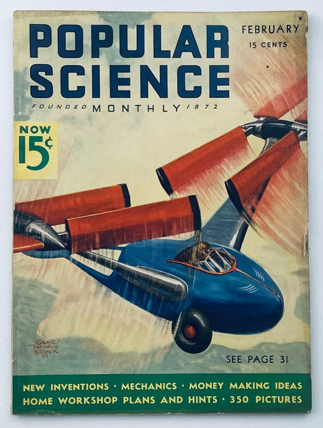 Vintage Popular Science Monthly Magazine February 1936 Fifty Years Aluminum No Label