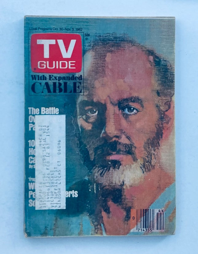 TV Guide Magazine October 30, 1982 featuring Pernell Roberts on the cover, showcasing vintage design and television history.
