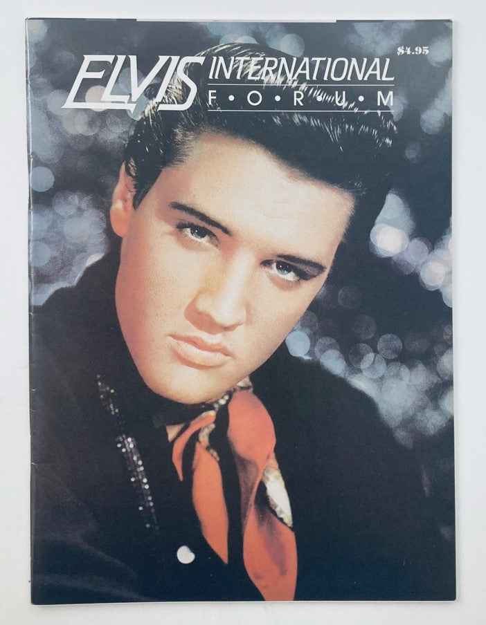 Cover of the VTG Elvis International Forum Magazine from the 2nd Quarter 1989 featuring Elvis Presley, showcasing a striking photo of the music icon with a shadowy background.