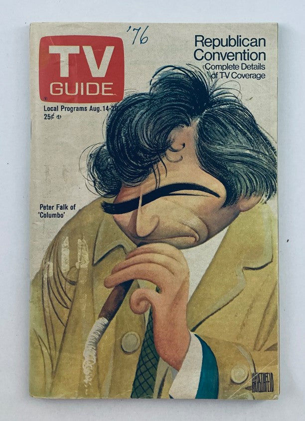 TV Guide Magazine August 14 1976 #1220 Peter Falk Portrait WA-Baltimore Ed.