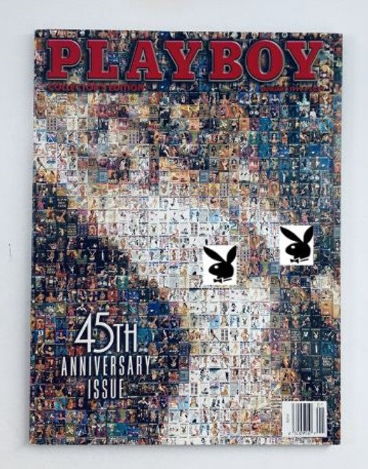 VTG Playboy Magazine January 1999 featuring the 45th Anniversary cover artwork showcasing a collage of images from past issues.