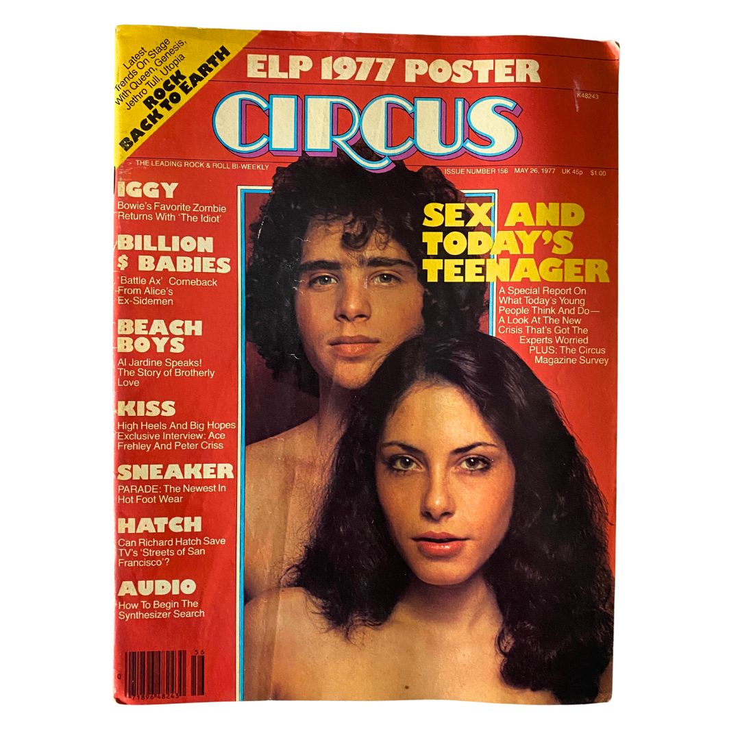 Cover of VTG Circus Magazine May 26 1977 featuring Iggy Pop and the Billion Dollar Babies, showcasing the cultural highlights of the late 1970s.