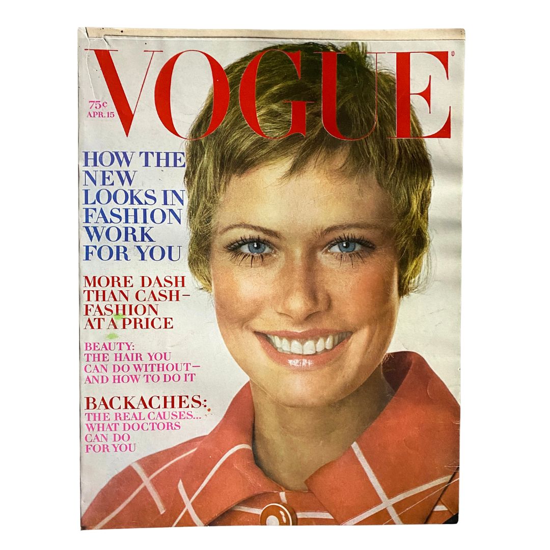 Vogue Magazine April 15 1970 Susanne Schöneborn Cover No Label