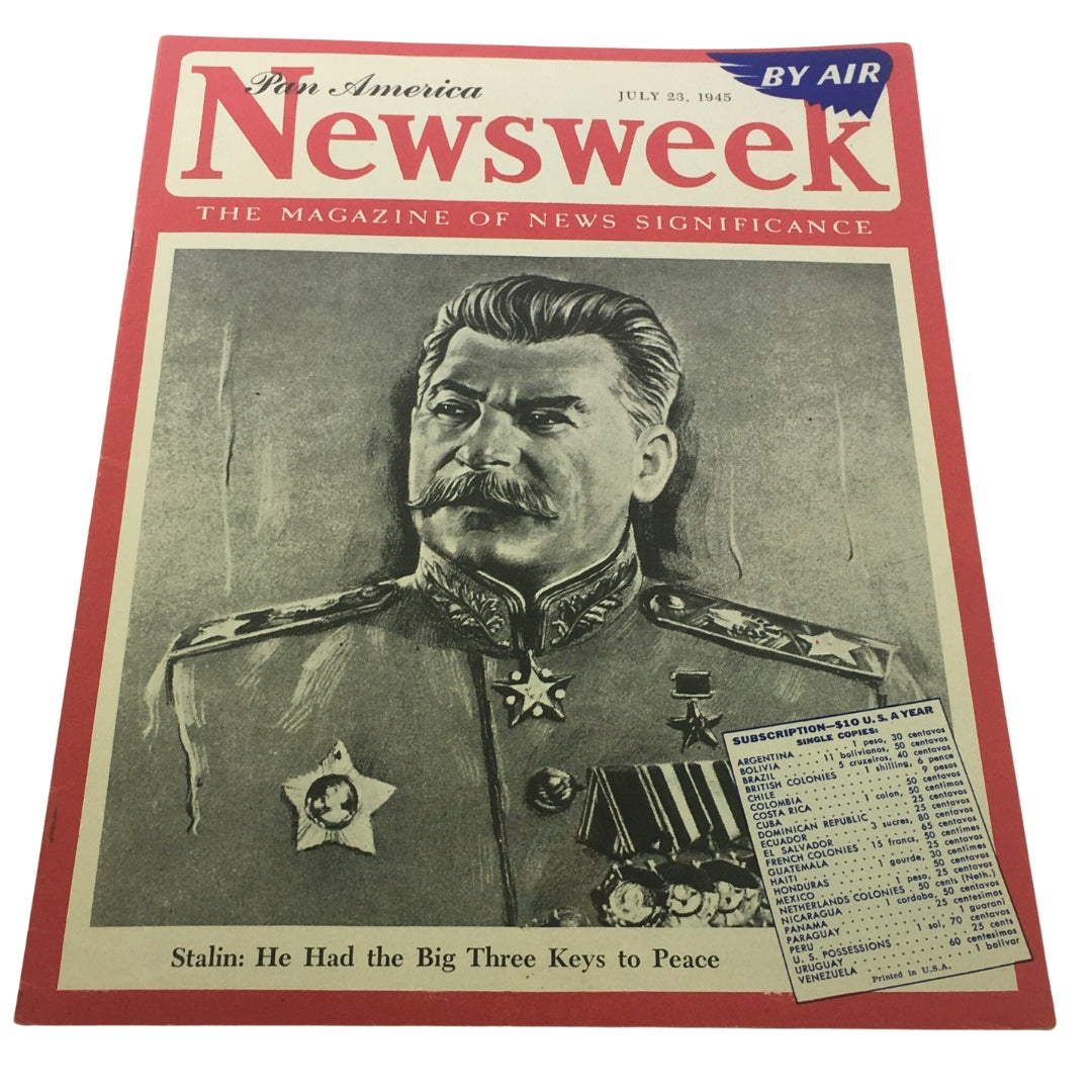 Newsweek Magazine July 23 1945 - Joseph Stalin