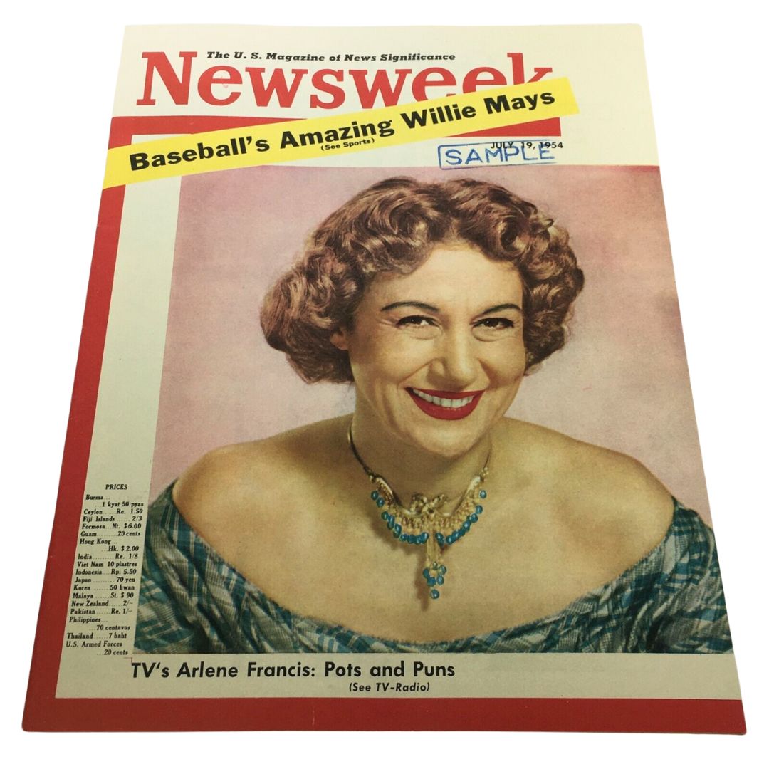 Newsweek Magazine July 19 1954 - Arlene Francis No Label