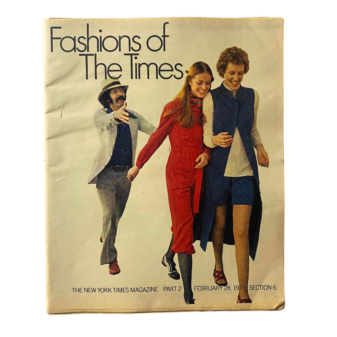 Cover of The New York Times Magazine, February 28, 1971, featuring 'Fashions of Times Part 2, No Label