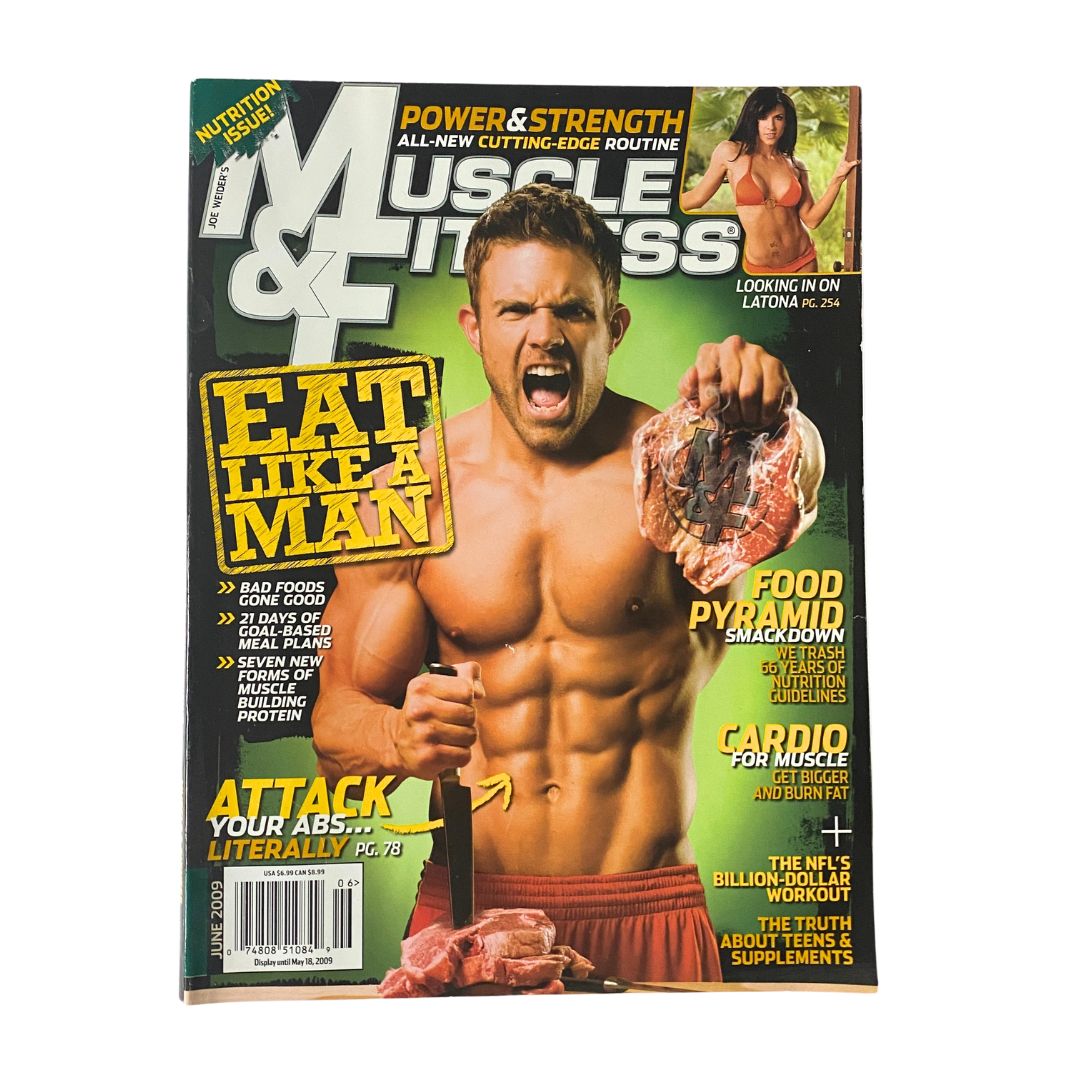 Cover of Muscle & Fitness Magazine June 2009 featuring David Kimmerle, showcasing fitness tips, nutritional advice, and workout routines from the bodybuilding community.