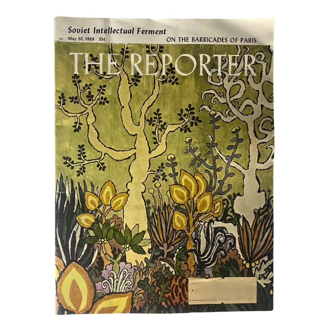 Cover of VTG The Reporter Magazine May 30 1968, featuring artistic illustration related to Soviet Intellectual Ferment, showcasing a unique design and headline.
