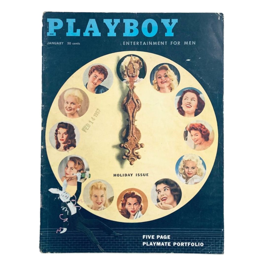 Playboy Magazine January 1957 June Blair w Centerfold No Label