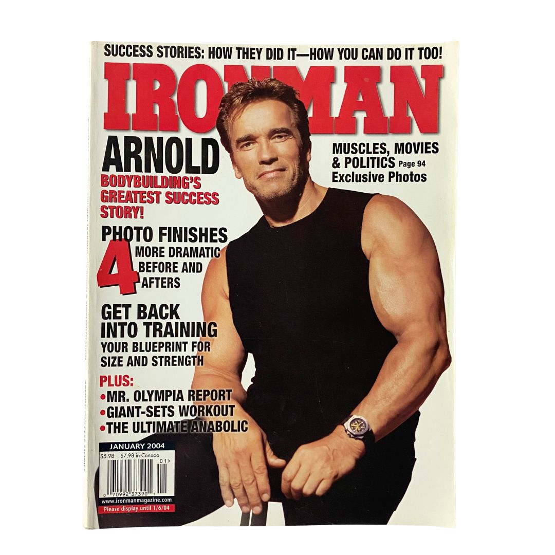 Iron Man Magazine January 2004 Vol 63 No. 1 Arnold Schwarzenegger Cover No Label