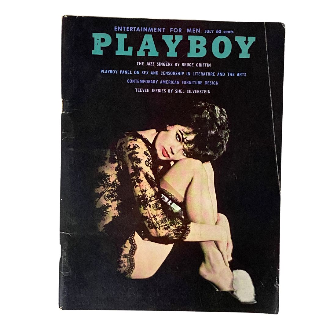 VTG Playboy Magazine July 1961 featuring Playmate Sheralee Conners with iconic cover art and vintage styling.