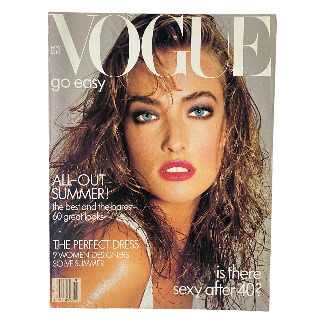 Vogue Magazine, May 1987: Tatjana Patitz photographed by Richard Avedon on the cover.