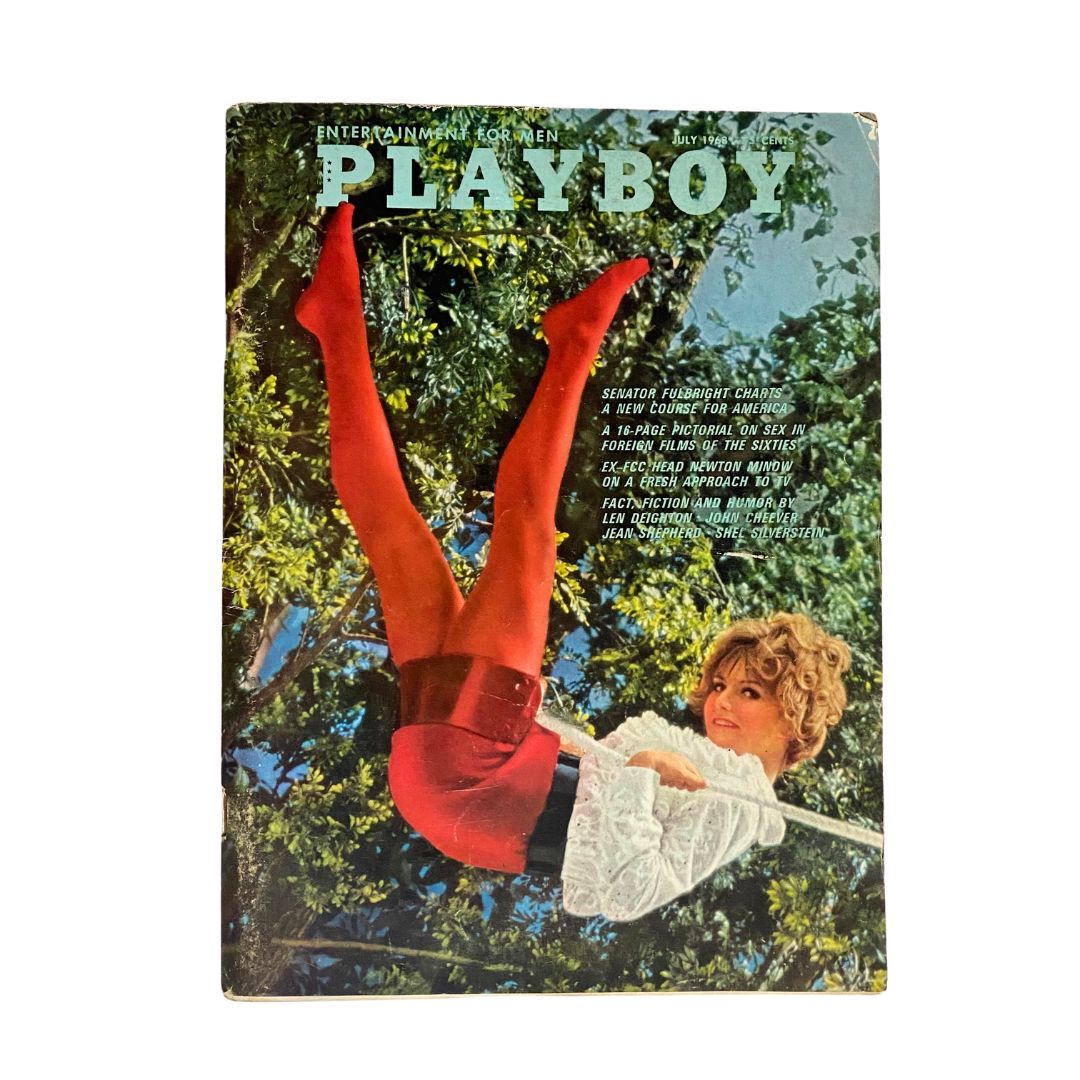 Playboy Magazine July 1968 cover featuring Playmate Melodye Prentiss, showcasing the iconic vintage design and cultural elements of the late 1960s.