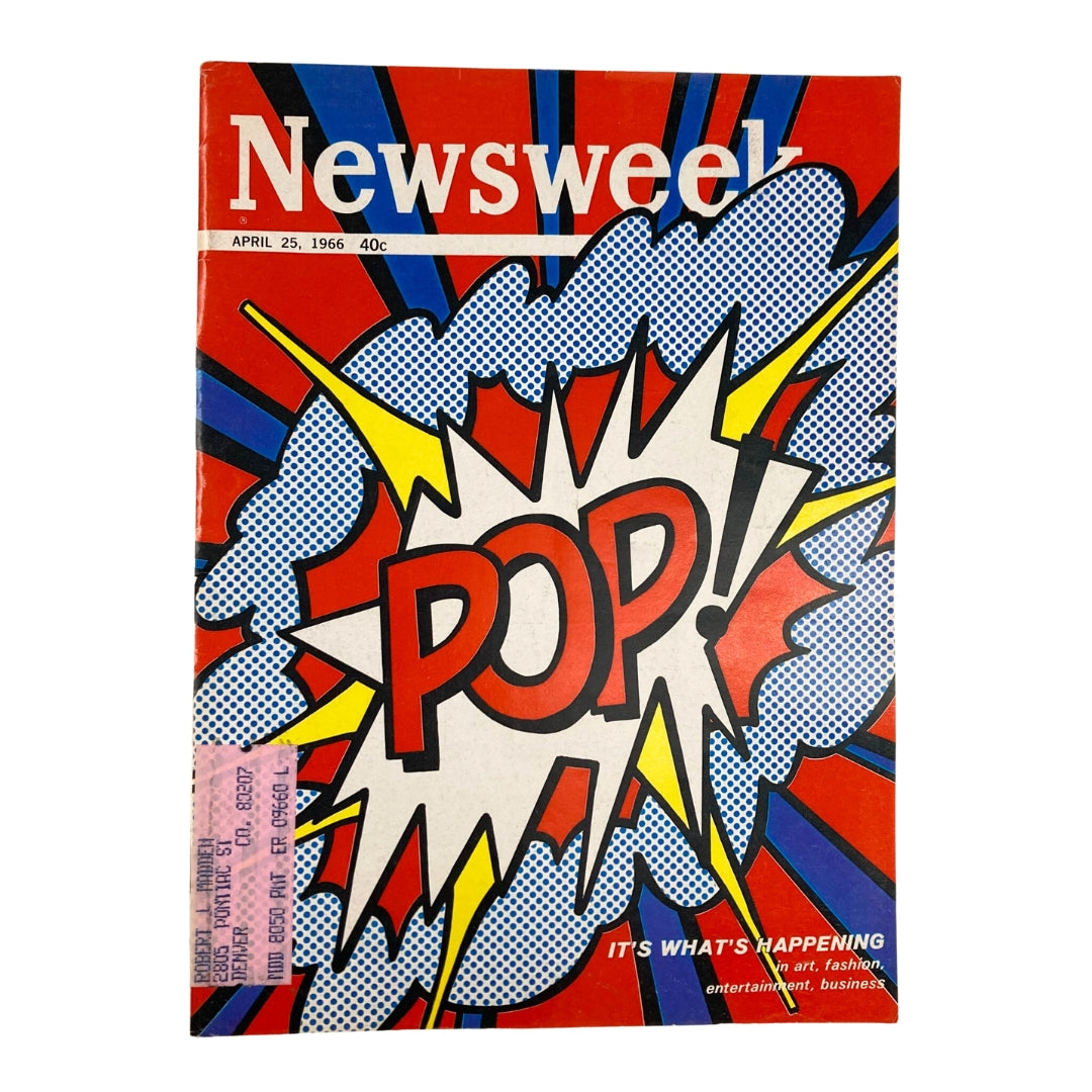 Newsweek Magazine April 25 1966 Pop It's Happening in Art & Fashion