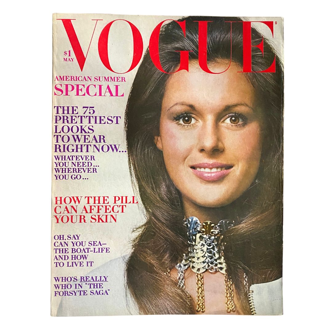 Vintage Vogue Magazine May 1970 Pilar Crespi by Bert Stern No Label