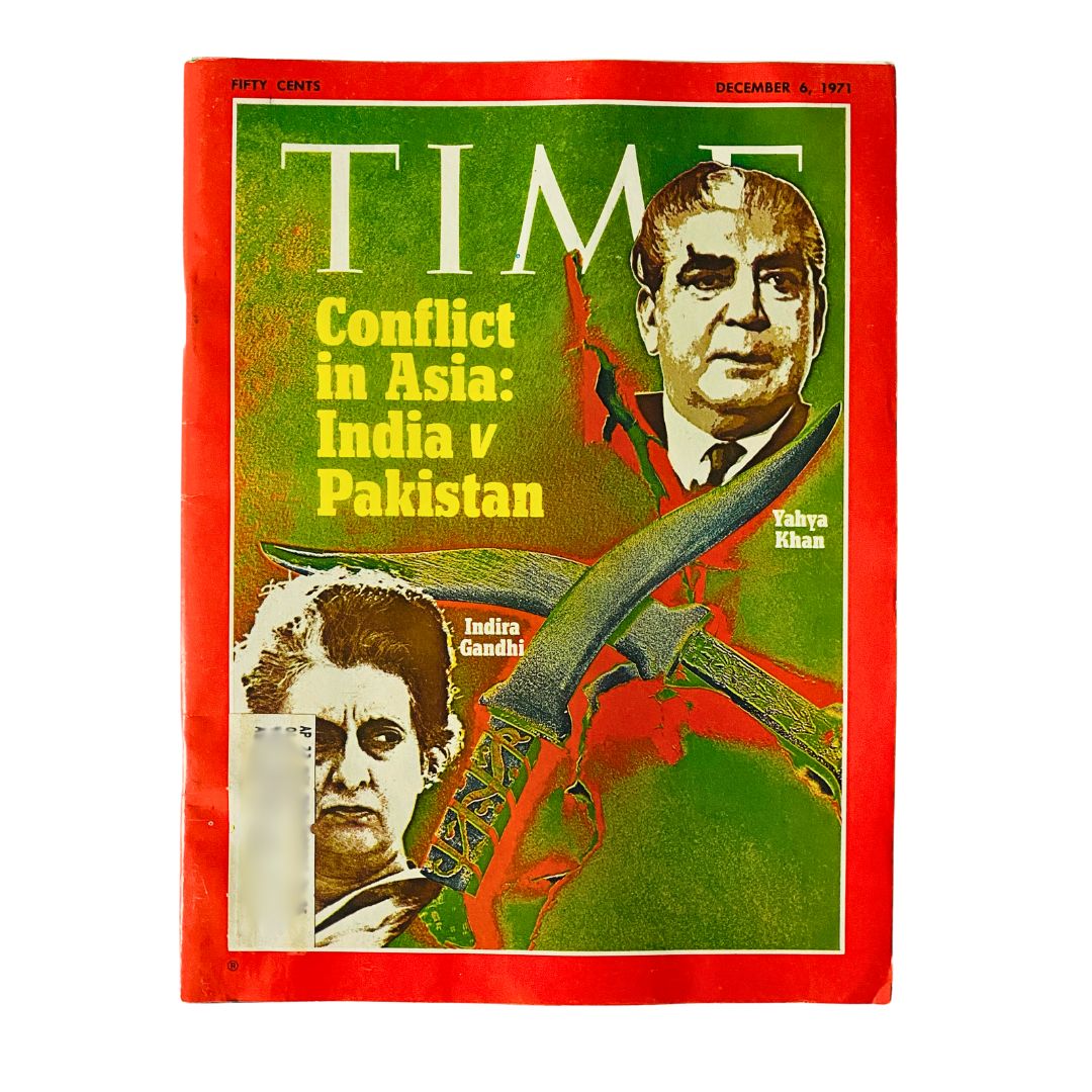 Vintage Time Magazine December 6 1971 Indira Gandhi & Yahya Khan