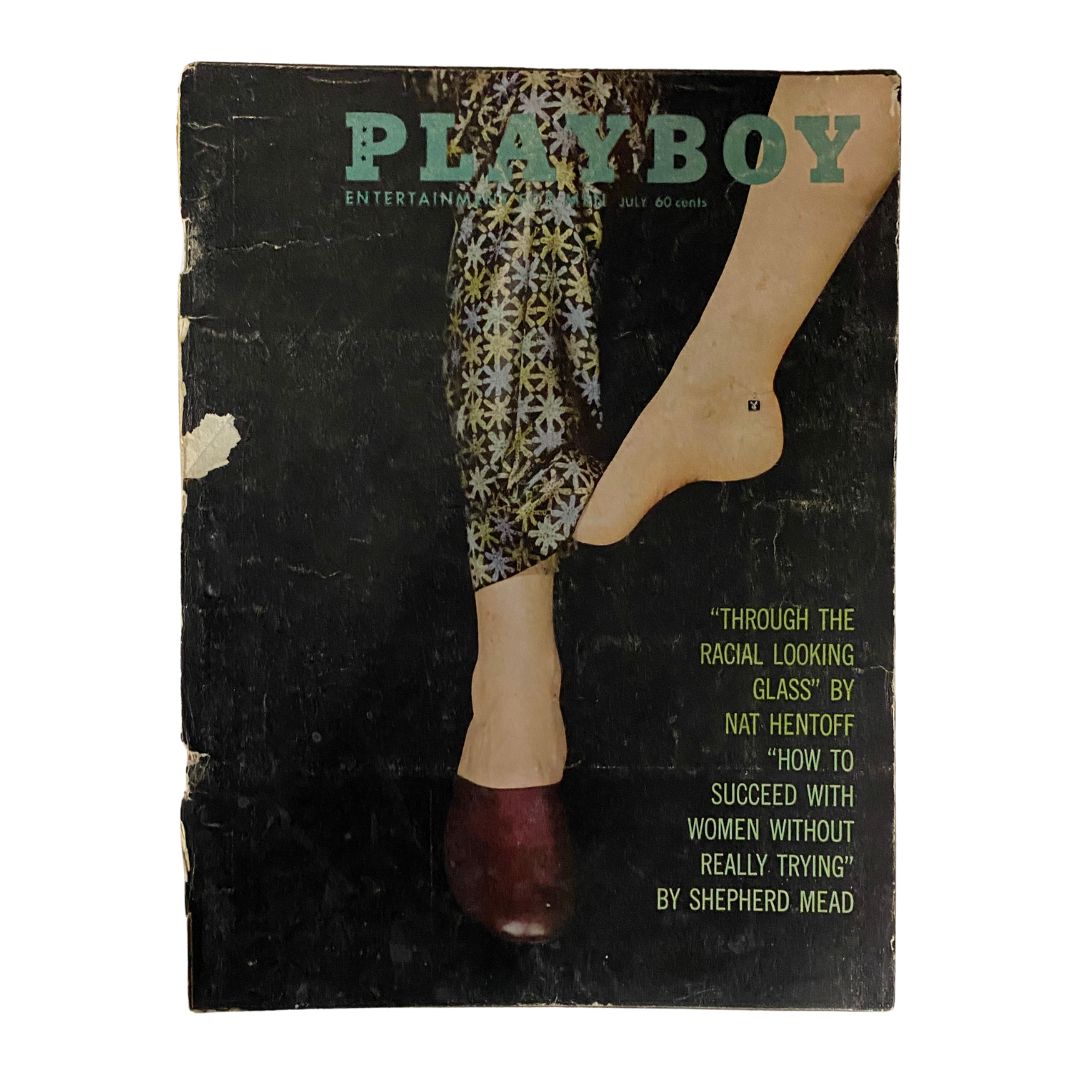 Cover of VTG Playboy Magazine July 1962 featuring a vintage design and advertisement with the title prominently displayed.