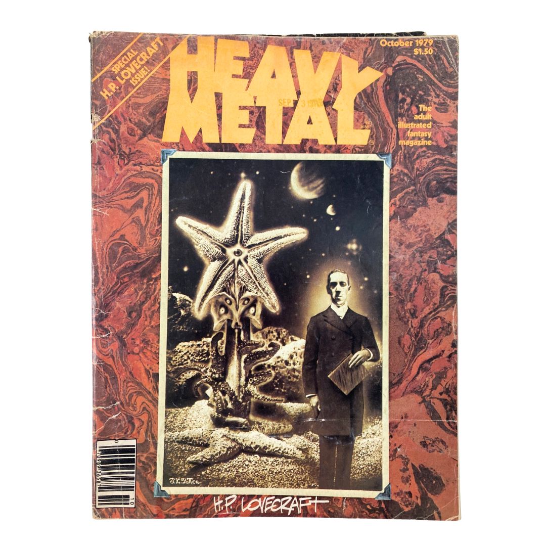 Heavy Metal Magazine October 1979 Mr. Lovecraft by J.K. Potter No Label