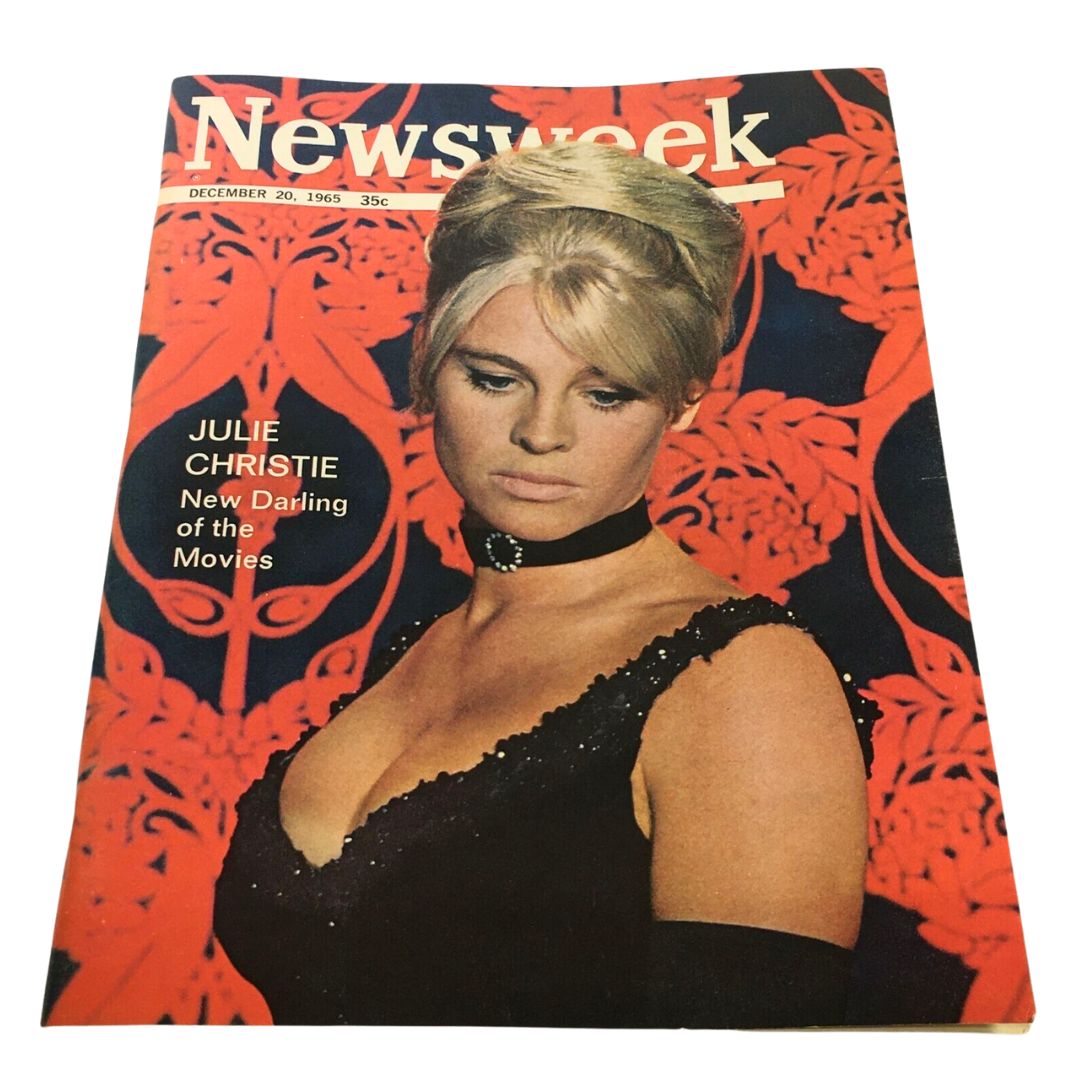 Vintage Newsweek Magazine Cover featuring Julie Christie as the New Darling of the Movies, dated December 20, 1965.