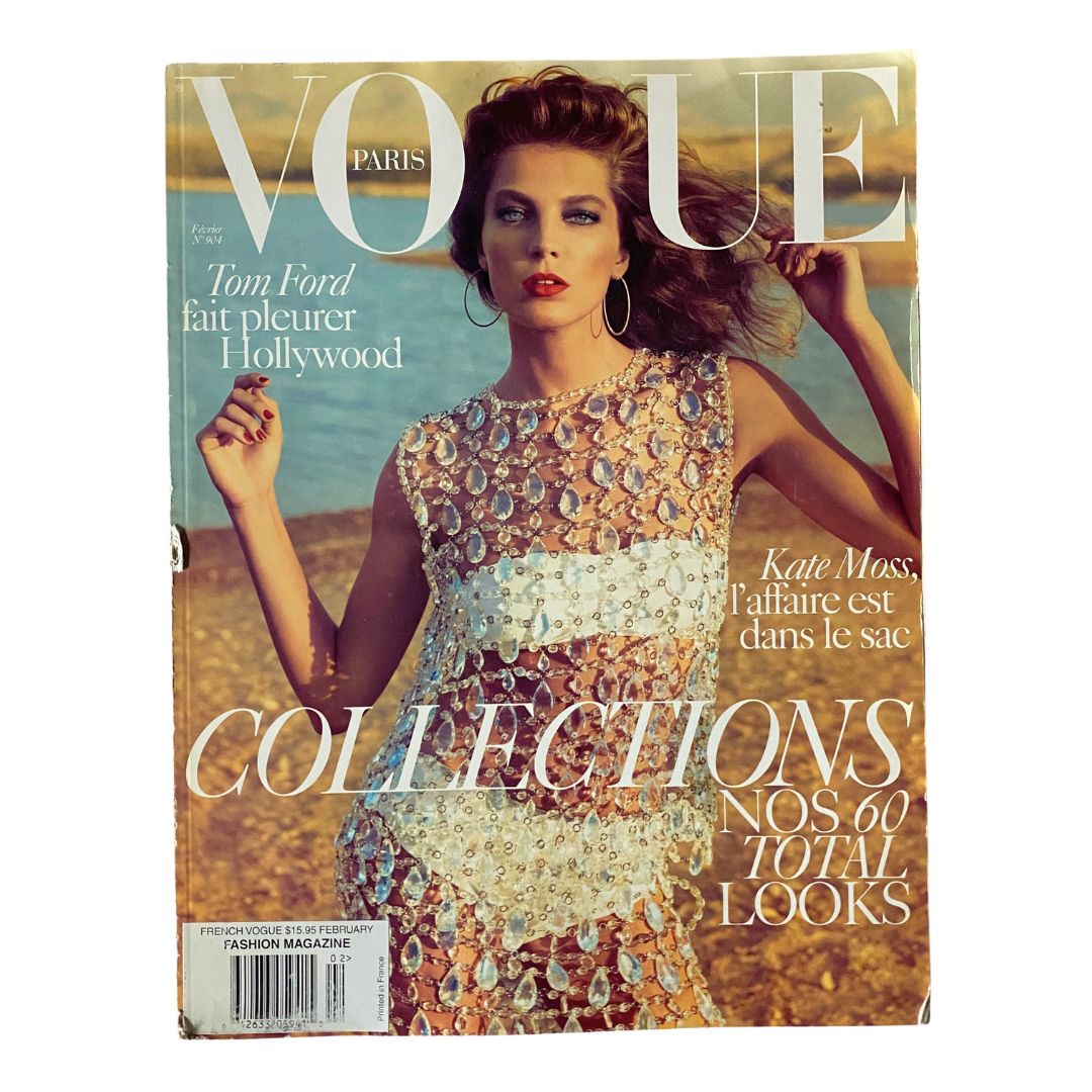 Vogue Paris Magazine February 2010 Daria Werbowy Cover featuring Kate Moss, showcasing high fashion and elegance.