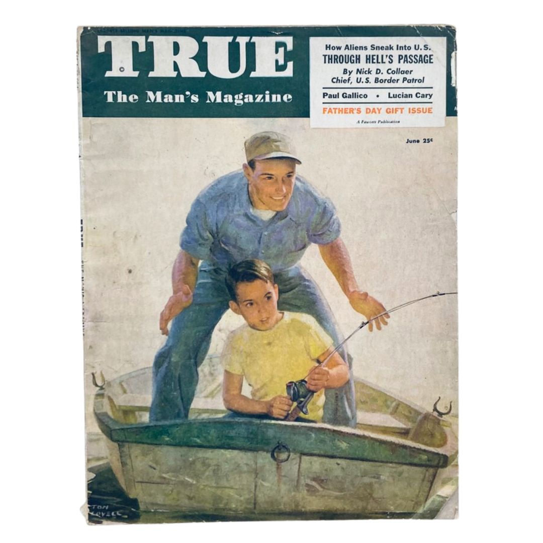 Cover of True Magazine, June 1949, Vol. 25, No. 145, featuring 'Through Hell's Passage,' no label
