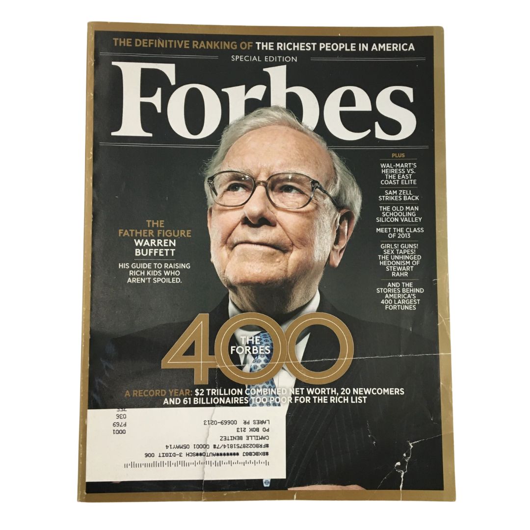 Forbes Magazine, October 7, 2013: Featuring 'The Father Figure' Warren Buffet and The Forbes 400 list.
