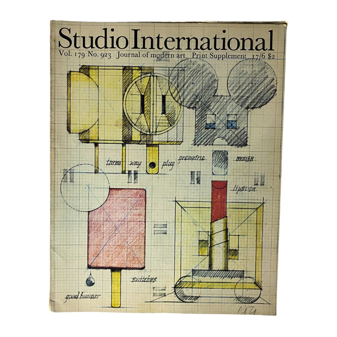 Vintage Studio International Magazine June 1970 Claes Oldenburg Cover No Label