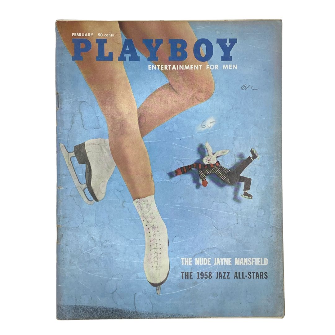 Vintage Playboy Magazine February 1958 Cheryl Kubert w Centerfold GD Interior