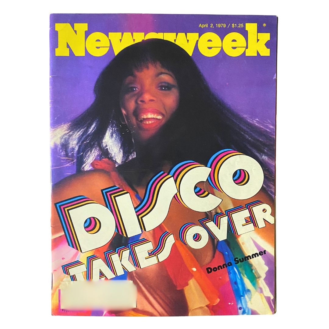 VTG Newsweek Magazine from April 2, 1979 featuring Donna Summer with the headline 'Disco Takes Over', highlighting the disco music era.