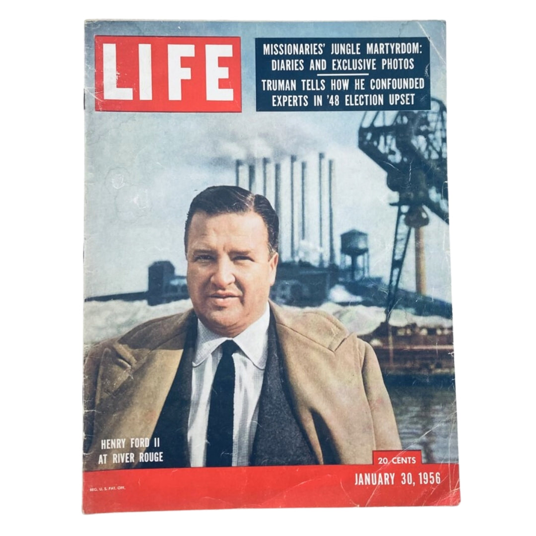 Life Magazine January 30 1956 Henry Ford II at River Rouge No Label