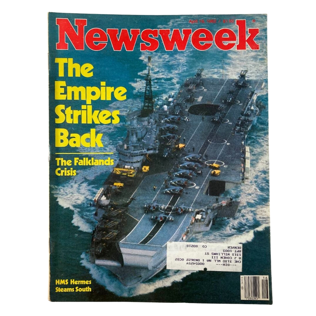Newsweek Magazine April 19 1982 HMS Hermes Steams South Falkland Crisis VG