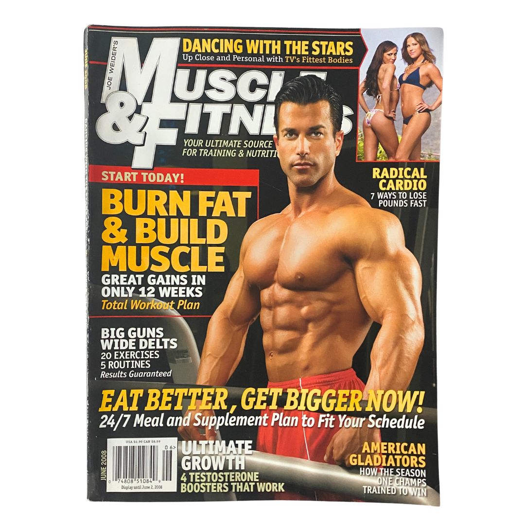 Muscle & Fitness Magazine June 2008 cover featuring Sagi Kalev, showcasing fitness tips, muscle building advice, and workout plans.