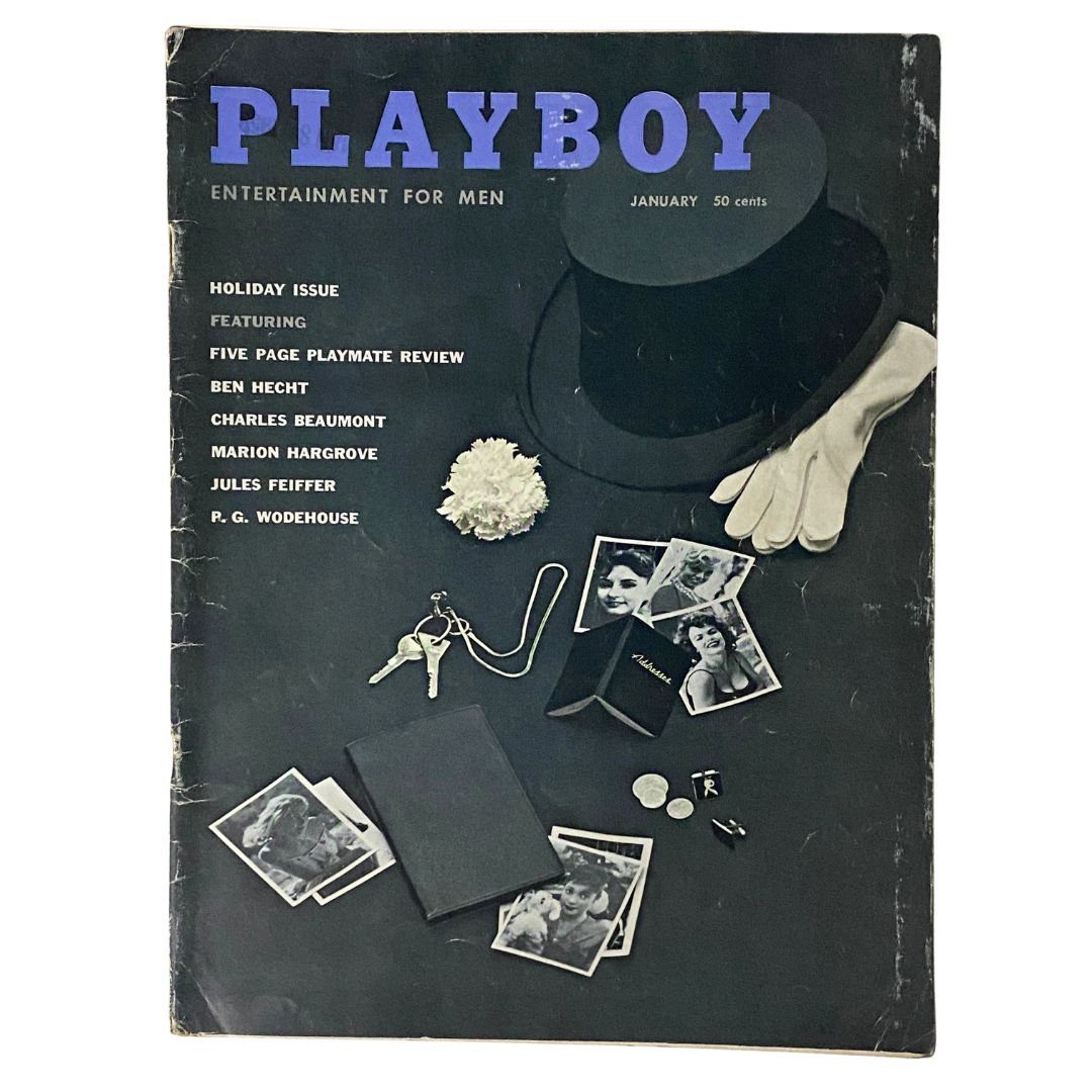 Playboy Magazine January 1959 Playmate Virginia Gordon w Centerfold No Label