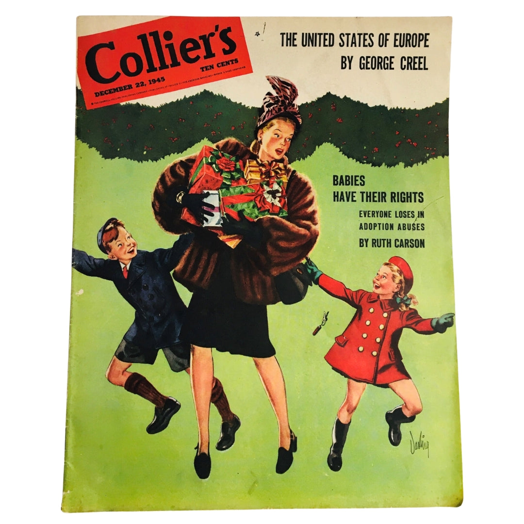 Cover of Collier's Magazine, December 22, 1945 issue, featuring the story 'I'm Crazy' by J.D. Salinger, a precursor to The Catcher in the Rye.