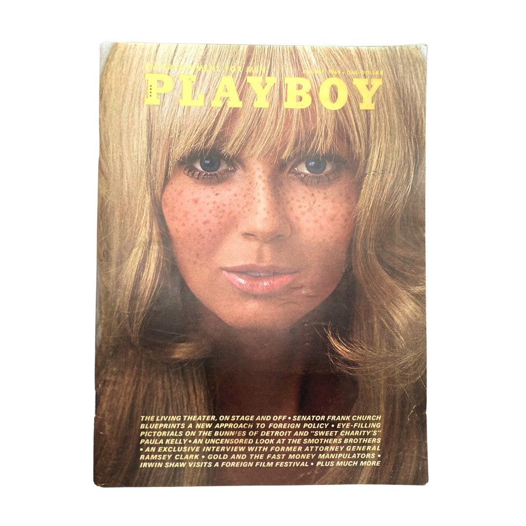 VTG Playboy Magazine August 1969 featuring Debbie Hooper on the cover, showcasing retro magazine design from the 1960s.
