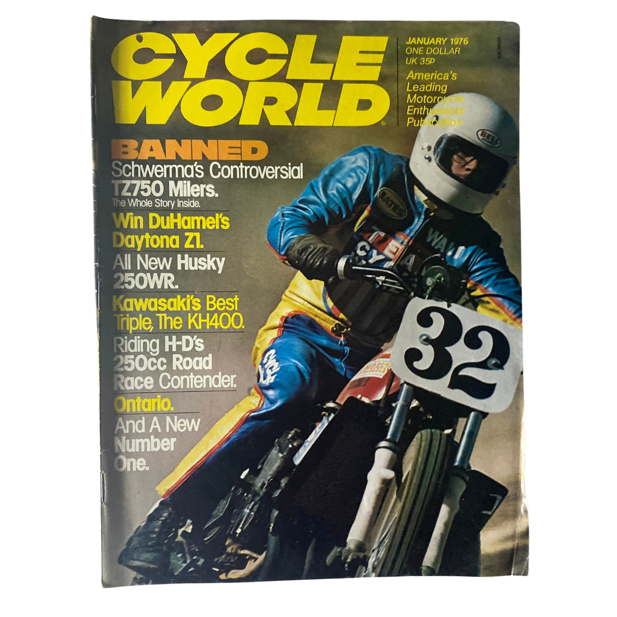 Cycle World Magaine January 1976 Champion/Yamaha TZ750 Miler No Label