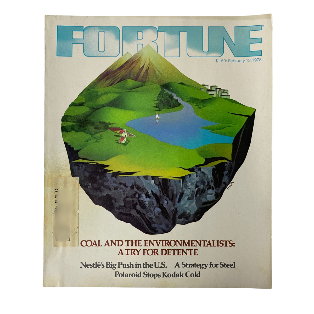 Fortune Magazine cover from February 13, 1978, featuring the title 'Coal and The Environmentalists: A Try for Detente,' highlighting environmental issues in the coal industry.