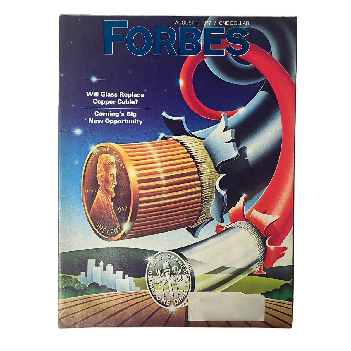 Forbes Magazine August 1, 1977 Corning Glass: On The Way Back Up VG
