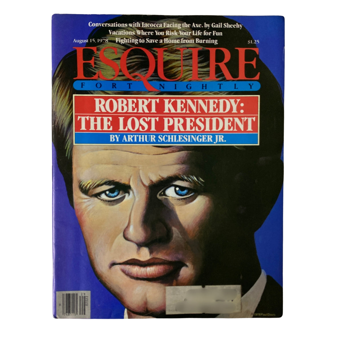 Esquire Magazine August 15, 1978 cover featuring Robert Kennedy: The Lost President by Arthur Schlesinger Jr.