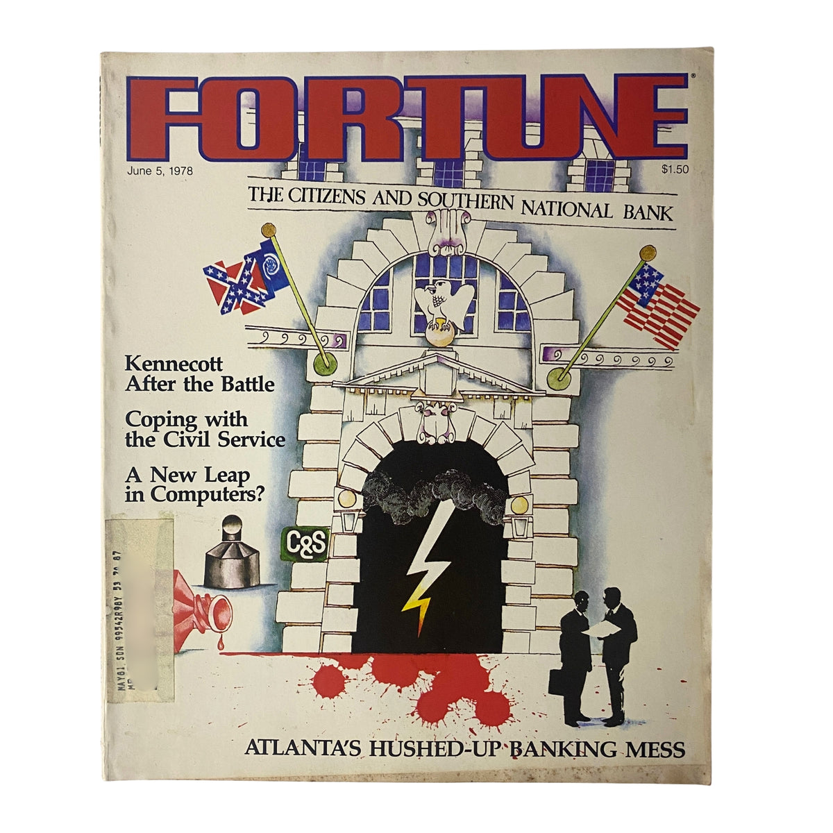 June 5, 1978 Fortune Magazine cover featuring the title 'Atlanta's Hushed-Up Banking Mess' with a bold illustration depicting financial themes and key highlights.