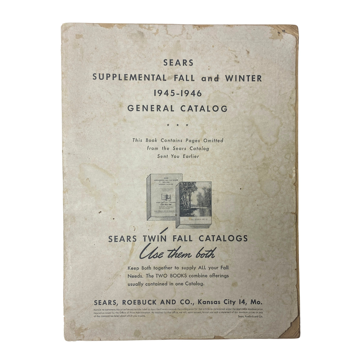 1945 - 1946 Sears Supplemental Fall and Winter General Catalog GD Interior
